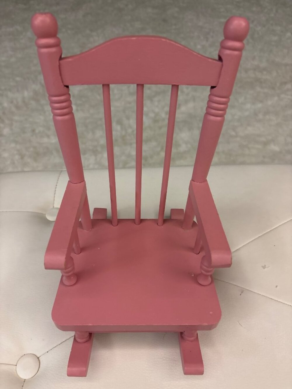 Vintage Bumpkins Fabrizio George Good Pink Wood Rocking Chair Wind Up Music Box - Picture 6 of 16
